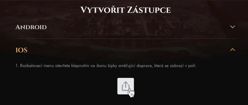 Nastavení mobilního zástupce Legiano v českém rozhraní